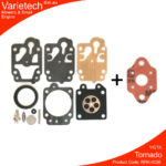 Carburetor Repair & Rebuild Kit fits VICTA TTB1230 Tornado Trimmer and more
