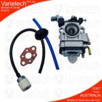Kawasaki Brushcutter KBH34A Carburetor with Fuel Line Kit