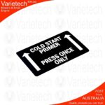 Vintage Victa "Cold Start Primer" Decal Reproduction