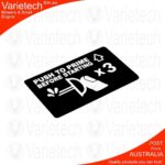 Vintage Victa "Push To Prime" Decal Reproduction