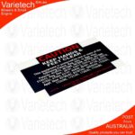 Victa Vintage "CAUTION KEEP HANDS & FEET CLEAR" decal