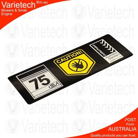 Vintage Victa "Long 75dBA WARNING!" Decal Reproduction
