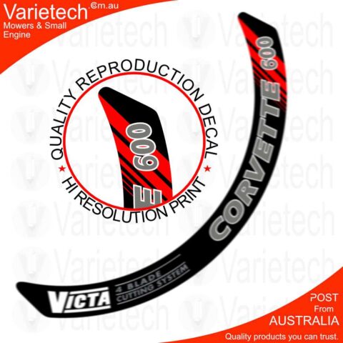 Victa Vintage "CORVETTE 600 4-Blade" Arch Decal