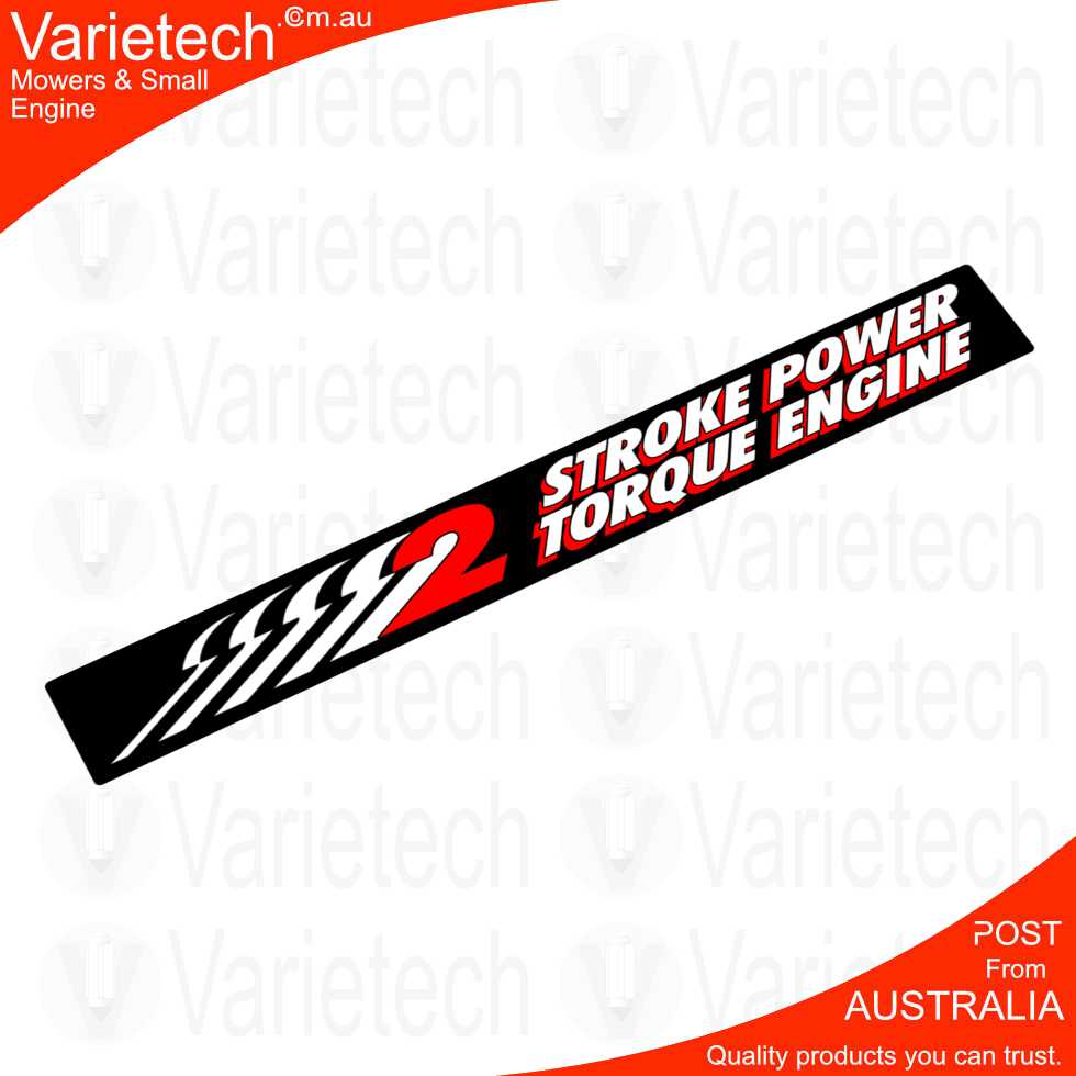 Vintage Victa "Deluxe Cowling 2-Stroke Black" Cowling Decal