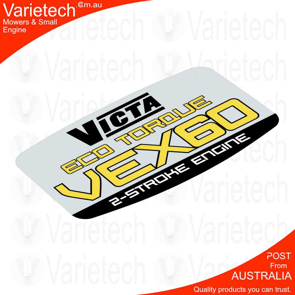Victa Vintage "VEX60 Eco Torque" Cowling Decal