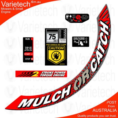 Victa Vintage "MULCH Or CATCH" Arch Decal Set