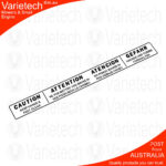 Vintage Victa "Atencion Gefahr" Decal Reproduction