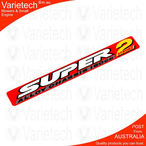 Vintage Victa "Deluxe Cowling Super 2 White" Cowling Decal